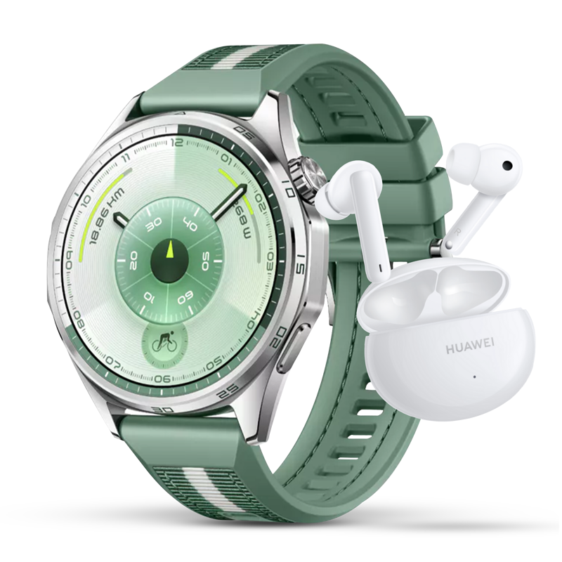 Huawei Watch GT6 46mm Green + FreeBuds 5i Ceramic White GRATIS